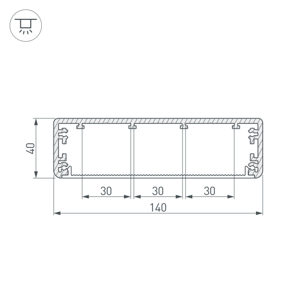Оборудование Arlight 016988 Профиль TOP-LINIA140-2000 ANOD (ARL, Алюминий) по выгодной цене. Купить в Москве со скидкой.