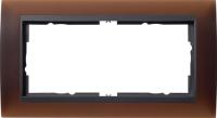 Gira 1002 13 Установочная рамка Gira Event Opaque Темно-коричневый с промежуточной рамкой антрацитового цвета