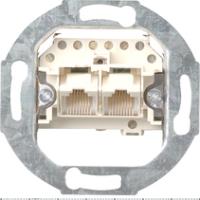 Gira 0187 00 Вставка коммутационной розетки UAE/IAE (ISDN) кат. 3 2-местн., 2 x 8-пол. Винтовые клеммы