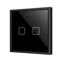 Zennio ZVIFR70X2A Выключатель сенсорный KNX Flat RGB 70 X2, 2 кнопки, 70x70, антрацит