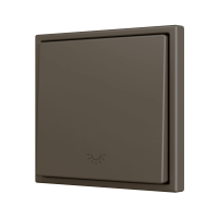 Zennio ZS701PB1LM ZS70, Простая мягкая кнопка для 1 бинарного входа 70x70 мм – Значок подсветки, Мокко