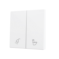 Zennio ZS70CSOFT22MWC ZS70, Накладка для кнопки Double KNX Soft 70x70 мм, Наклон вниз, Матовый белый, На заказ