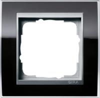 Gira 0211 736 Установочная рамка Gira Event Clear Черный с промежуточной рамкой цвета "алюминий"