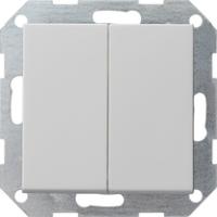 Gira 0125015 Кнопочный выключатель 10 AX 250 В~ с клавишей двойнойДвухканальный выключатель