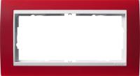 Gira 1002 398 Установочная рамка Gira Event Opaque Красный с промежуточной рамкой белого глянцевого цвета