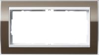 Gira 1002 763 Установочная рамка Gira Event Clear Коричневый с промежуточной рамкой белого глянцевого цвета