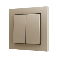 Zennio ZS552PB4C ZS55, Двойная мягкая кнопка для 4 бинарных входов 55x55 мм – цвет шампанского