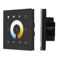 Arlight 037195 INTELLIGENT ARLIGHT Сенсорная панель DALI-901-11-1G-4SC-MIX-DT8-IN Black (BUS/230V) (IARL, IP20 Пластик, 3 года)