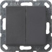 Gira 012528 Кнопочный выключатель 10 AX 250 В~ с клавишей двойнойДвухканальный выключатель