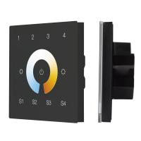 Arlight 037197 INTELLIGENT ARLIGHT Сенсорная панель DALI-901-11-4G-4SC-MIX-DT8-IN Black (BUS/230V) (IARL, IP20 Пластик, 3 года)
