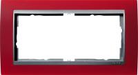 Gira 1002 92 Установочная рамка Gira Event Opaque Красный с промежуточной рамкой цвета "алюминий"