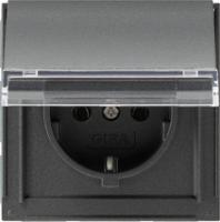 Gira 0410 67 Розетка SHUKO 16 A 250 В~ с откидной крышкой и полем для надписи