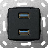 Gira 568410 Вставка USB 3.0 тип A 2-местн.Переходник