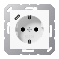 Jung A 1520-18 C WW Розетка SCHUKO® с USB-интерфейсом