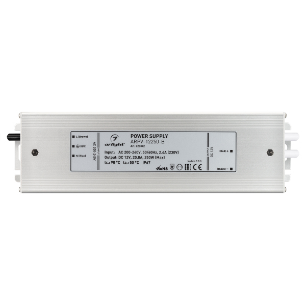 Оборудование Arlight 025342 Блок питания ARPV-12250-B (12V, 20.8A, 250W) (ARL, IP67 Металл, 3 года) по выгодной цене. Купить в Москве со скидкой.