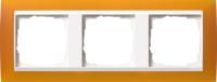 Gira 0213 332 Установочная рамка Gira Event Opaque Янтарный с промежуточной рамкой белого глянцевого цвета