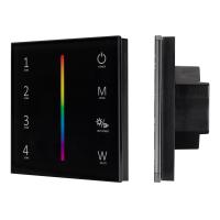 Arlight 027104 Панель Sens SMART-P30-RGBW Black (230V, 4 зоны, 2.4G) (Arlight, IP20 Пластик, 5 лет)