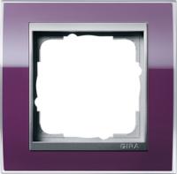 Gira 0211 756 Установочная рамка Gira Event Clear Темно-фиолетовый с промежуточной рамкой цвета "алюминий"
