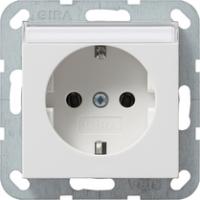 Gira 0457 27 Розетка SCHUKO 16 A 250 В~ с полем для надписи