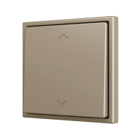 Zennio ZS701PB2SHC ZS70, Простая мягкая кнопка для 2 бинарных входов 70x70 мм – Значок затвора, Шампанское