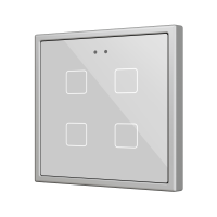 Zennio ZVIFR70X4S Выключатель сенсорный KNX Flat RGB 70 X4, 4 кнопки, 70x70, серебро