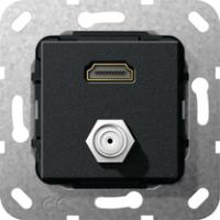 Gira 567510 Вставка HDMI и гнездо SAT-FПереходник