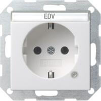 Gira 0452 03 Розетка SCHUKO 16 A 250 В~ с контрольной лампочкой и полем для надписи