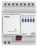 Theben 4930223 4-м канальный релейный актуатор. Линейка MIX2 RMG 4 U KNX