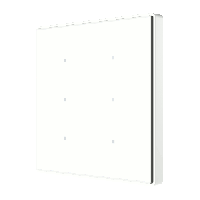 Zennio Выключатель сенсорный KNX Square TMD, 6-кнопочный, 2хAI/DI, термостат, датчик температуры, цвет: Белый ZVI-SQTMD6-W
