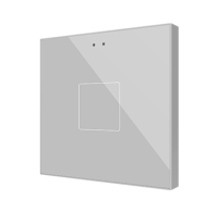 Zennio ZVIF1V2S Выключатель сенсорный KNX Flat 1 V2, 1-кнопочный, LED индикация, цвет: Серебряный