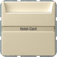 Gira 014001 Кнопочный выключатель для гостиничной карточки 10 AX 250 В~ с подсветкой и с полем для надписиПереключающий контакт 1-пол.