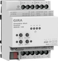 Gira 202500 Исполнительное устройство диммирования KNX, 4-канал., Komfort4 x 225 Вт/ВА