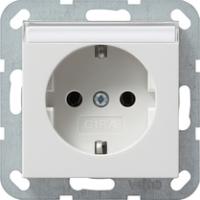 Gira 0457 03 Розетка SCHUKO 16 A 250 В~ с полем для надписи