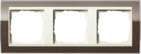 Gira 0213 761 Установочная рамка Gira Event Clear Коричневый с промежуточной рамкой кремового глянцевого цвета