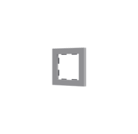 Zennio ZS55. 1-постовая рамка, цвет: серебряный 980000106