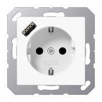 Jung A 1520-18 A WW Розетка SCHUKO® с USB-интерфейсом