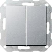 Gira 012526 Кнопочный выключатель 10 AX 250 В~ с клавишей двойнойДвухканальный выключатель