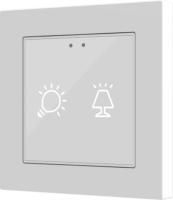 Zennio Выключатель сенсорный KNX Flat 55 X2, 2-кнопочный, цвет: Цвет на выбор ZVI-F55X2