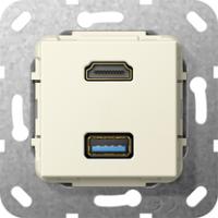 Gira 567801 Вставка HDMI и USB 3.0 тип AПереходник