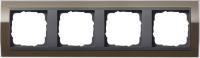 Gira 0214 768 Установочная рамка Gira Event Clear Коричневый с промежуточной рамкой антрацитового цвета