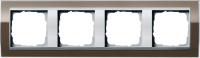 Gira 0214 766 Установочная рамка Gira Event Clear Коричневый с промежуточной рамкой цвета "алюминий"