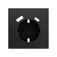 Zennio ZS70CSC2USA ZS70, Крышка для розетки Schuko с разъемами USB C и A 70x70 мм – Антрацит