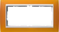 Gira 1002 332 Установочная рамка Gira Event Opaque Янтарный с промежуточной рамкой белого глянцевого цвета