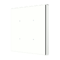 Zennio Выключатель сенсорный KNX Square TMD, 4-кнопочный, 2хAI/DI, термостат, датчик температуры, цвет: Белый ZVI-SQTMD4-W