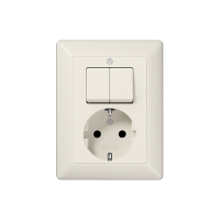 Jung AS 5575 EU SCHUKO®-розетка 16 A / 250 B ~с двухклавишным выключателем 10 A / 250 B ~