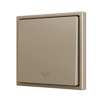 Zennio ZS701PB1LC ZS70, Простая мягкая кнопка для 1 бинарного входа 70x70 мм – Значок подсветки, Шампанское