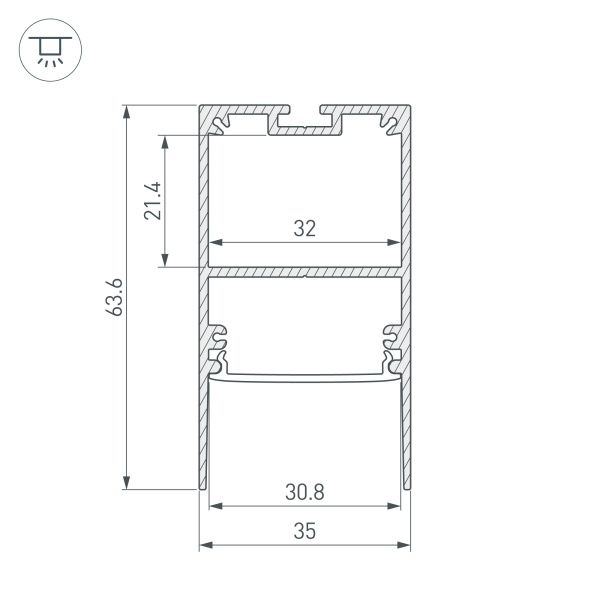 Оборудование Arlight 033277 Профиль SL-COMFORT-3563-2000 ANOD (Arlight, Алюминий) по выгодной цене. Купить в Москве со скидкой.