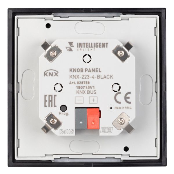 Оборудование Arlight 028758 INTELLIGENT ARLIGHT Панель KNX-223-4-BLACK (BUS) (IARL, -) по выгодной цене. Купить в Москве со скидкой.