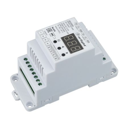 Arlight 028409 Декодер SMART-K36-DMX (12-24V, 4x5A, DIN) (Arlight, IP20 Пластик, 5 лет)