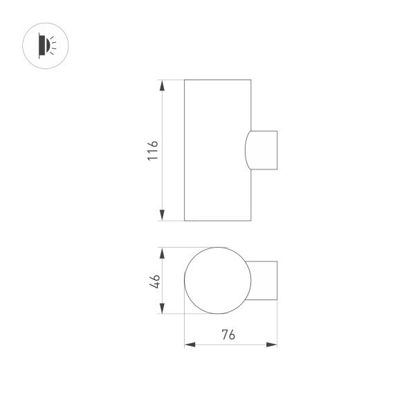 Оборудование Arlight 034136 Светильник KT-RAY-WALL-TWIN-R46-2x3W Day4000 (GR, 24 deg, 24V) (Arlight, IP65 Металл, 3 года) по выгодной цене. Купить в Москве со скидкой.